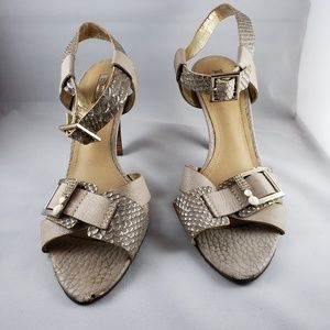 Dumond Snake Metallic Heels